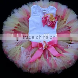 Fashion Baby Girls Party Wear Fluffy TuTu Sets Colorful Tulle TuTu Pettiskirts thumbnail-5
