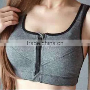 Hot Sale and High Quality No Rims Sports Bra Shockproof Professional Running Intensive Training Underwear Bra With Front Zipper thumbnail-6