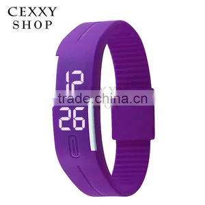 2016 Fashionable Cheap Waterproof Rubber Digital Silicone Led Watch For Sports thumbnail-1