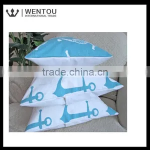 Wholesale Anchors Coastal Turquoise Pillow Cushion Cover thumbnail-4