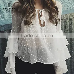 Casual Mature Women Blouse,cheap Blouse for Women,custom Blouse & Top thumbnail-1