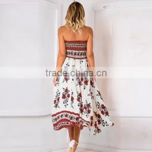 Women Sexy Dress Front Slit One-piece Dress thumbnail-2