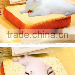 R1931H New Design Wholesale Soft Plush Pet Dog and Cat Mat Pet Bed With Bread Shape thumbnail-1