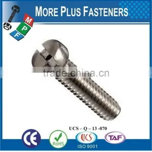 Made in Taiwan Slotted Fillister Stainless Steel Zinc Drilled Fillister Head Machine Screw thumbnail-3