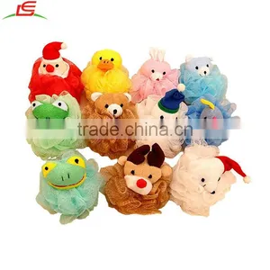 Hot Selling Kids Toy Pouf Mesh Bath Sponge With Stuffed Animal thumbnail-1