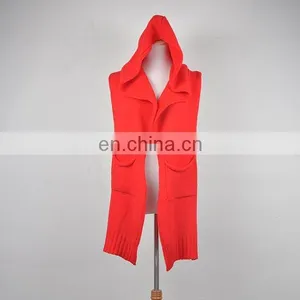 TOROS Professional OEM/ODM Winter Warm Knitted Hooded Scarf With Pockets thumbnail-5