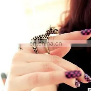 Godbead Brand Jewelry Design Rose Gold Plated With Crystals Green Eye Leopard Finger Ring Top Quality Ring Wholesales thumbnail-1