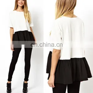 Oversized Peplum Top , Korean Style Women Clothing thumbnail-1