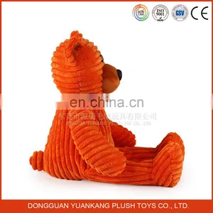 Chubby Plush Orange Fabric Fat Bear thumbnail-4