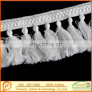 White Color Tassel Braid for Garment thumbnail-1