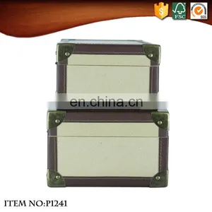 Retro High Quality Kraft Paper Suitcase With Handle thumbnail-6
