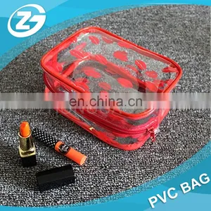 New Design Fashion Sexy Lipper Zipper Top Girls Make up Cosmetic Printed PVC Bag thumbnail-1