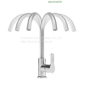 Promotion Solid 304 Stainless Steel Hot and Cold Kitchen Faucet Sink Mixer Tap With Aerator Sink Faucet thumbnail-3