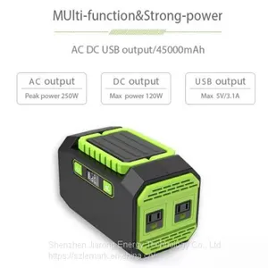Outdoor Generator 45000mAh Lithium Battery Storage Power Station 150W Portable Solar Generator for Camping thumbnail-4