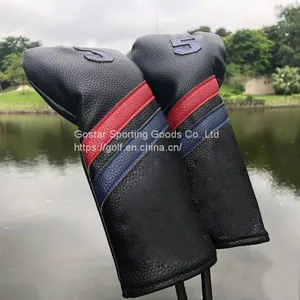 Golf Club Headcover for Wood 1 3 5 ,PU Leather Golf Wood Head Cover thumbnail-3