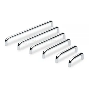 Steel D Shape Cabinet Drawer Pull Handles Furniture Dresser Pulls Drawer Kitchen d Handle thumbnail-4