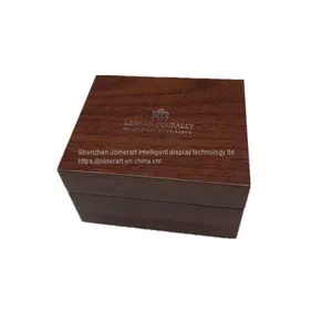 Custom High-end and Luxury Brown Natural Wooden Watch Box for 12pcs thumbnail-2