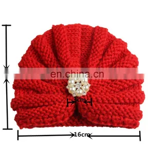 Knitted Winter Baby Hat for Girls Candy Color Bonnet Enfan Baby Beanie Turban Hats Newborn Baby Cap for Boys Accessories thumbnail-1