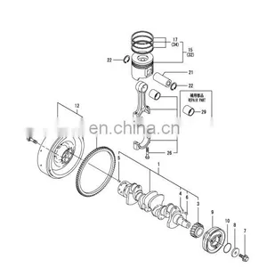 123900-21000 Crankshaft for 4TNV106 Engine thumbnail-1