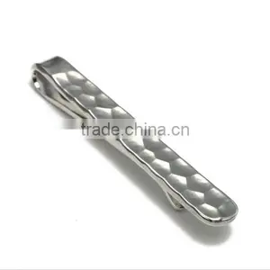 Hammered Mark Narrow Money Clip or Tie Bar Clasp Clip 2.5"- Sterling Silver .925 thumbnail-1