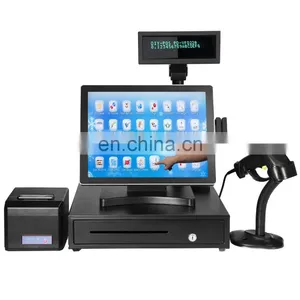 15 Inch Flat Touch Screen Capacitive Touch Dual POS System Used for Restaurant thumbnail-1