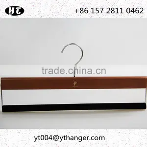High End Brown Wooden Hanger and Pants Hanger With Anti-slip Velvet thumbnail-3