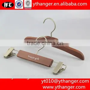 YY0527 Blue Kids Flat Wooden Hanger Custom Wooden Baby Clothing Wooden Hanger Supplier's Choice thumbnail-3