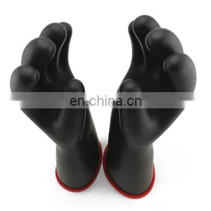 Long High Voltage Class 1 Electric Worker Safety Hand Protection Latex Rubber Insulating Gloves thumbnail-4