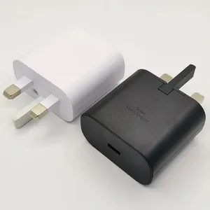 3 Pin UK Plug For Samsung Galaxy S8/S9 Charger Type c Fast Charger Travel Adapter for Android Phone thumbnail-1
