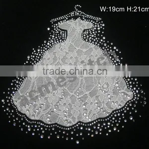 Rhinestone Accented Hot Fix Lace Patch thumbnail-1