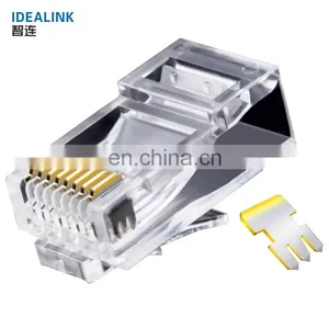 High Performance 1000pcs Set UTP Network Ethernet Cat6 Rj45 Connector 8p8c Modular Plug thumbnail-1