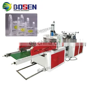 Plastic Shopping Bag Making Machine/HDPE Vest T-shirt Shopping Bag Making Machine/cold Cutting Hot Sealing thumbnail-2