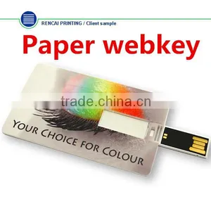 Interface Type USB 2.0 Card Style Bulk USB Flash Drive Paper USB Webkey thumbnail-1