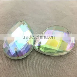 Tear Drop Shape Rainbow Coating Sewing on Banquet Garments thumbnail-3