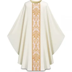 Men's Church Pastor Celebrant Chasuble Priest Vintage Robe Gown Cape Cassock Vestment Robes thumbnail-2