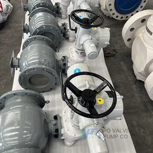 API6D Remote Automatic Electric or Motor Operated Control Trunnion Mounted Ball Valve thumbnail-5
