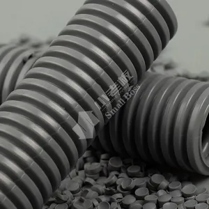 Plastic Corrugated Conduit Orange Plastic Pipe Electric Tube Flexible PVC Compound Pellets thumbnail-4