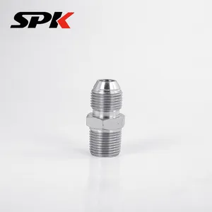 Hydraulic Oil Tube Male Thread Straight Flared Fitting, British Thread High-Pressure Oil Tube Hydraulic Accessory, D-Type Thread Transition Fitting thumbnail-3
