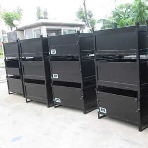 Factory Wholesale Logistics Turnover Box Iron Steel Folding Material Box thumbnail-4