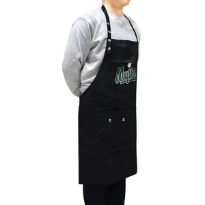 Custom Apron Logo High Quality OEM Factory Promotional Waterproof Polyester Print Chef Cooking Kitchen Custom Apron for Women thumbnail-3