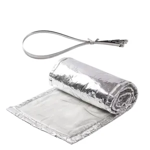 High-density Flame Retardant Smoke Flue Insulation Cotton Aluminum Foil Wrapped Exhaust Pipe Insulation Cotton thumbnail-2