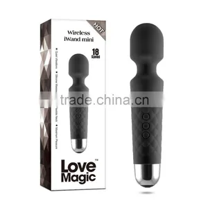 2016 New High Quality Full Silicone Strong Power Magic Wand Vibrator Sex Toys thumbnail-6