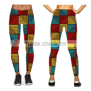 (OEM/ODM Factory)sublimation Leggings Sport Training Lycra Pants Gym Wear Yoga Fit thumbnail-3