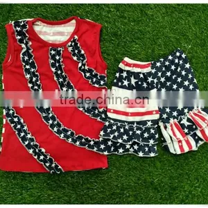 Kids Girls July 4th Day Clothes Sets Children Patriotic July 4th Outfits Boutique 4th Of July Clothing Sets thumbnail-4