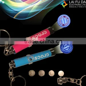 Mul-function Logo Pointer Led Projector Keychain,mini Keychain Led Light Logo Projection / Flashlight Projector Keychain thumbnail-2