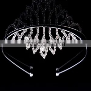 Fashion Women Crown With Rihnstone Wholesale thumbnail-3