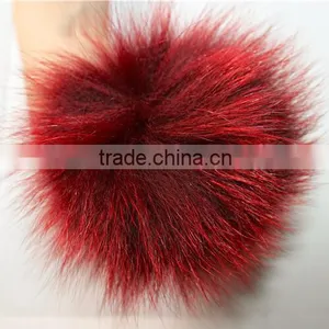 12 CM Dyed Fox Fur Balls Real Fox Fur Pom Poms Garment Accessory thumbnail-1
