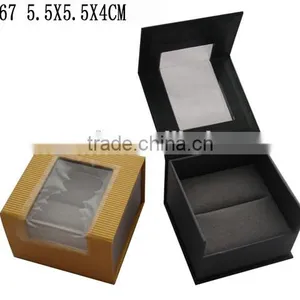 P1163 Windowed Cardboard Velvet Lining Watch Box thumbnail-6