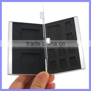 Silver Aluminum Memory Card Case COVER for MicroSD Card SD SDHC CARD 10TF+3SD Card Case thumbnail-1