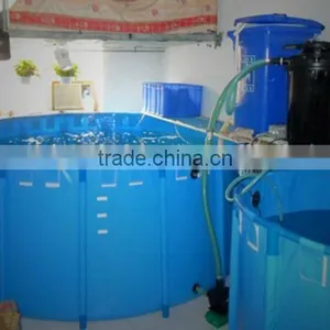 Tarpaulin Waterproof Flexible Fish Ponds , Folding Fish Tanks thumbnail-3